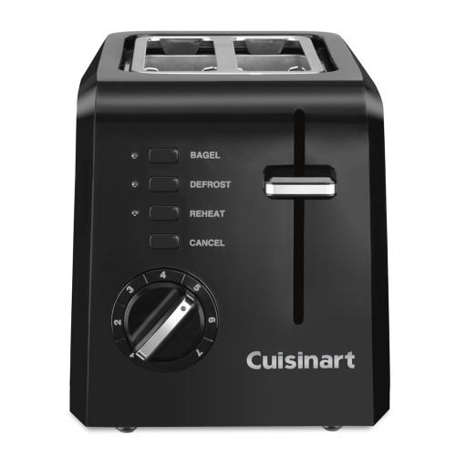 Tostadora Compacta Cuisinart para 2 Rebanadas, Negro